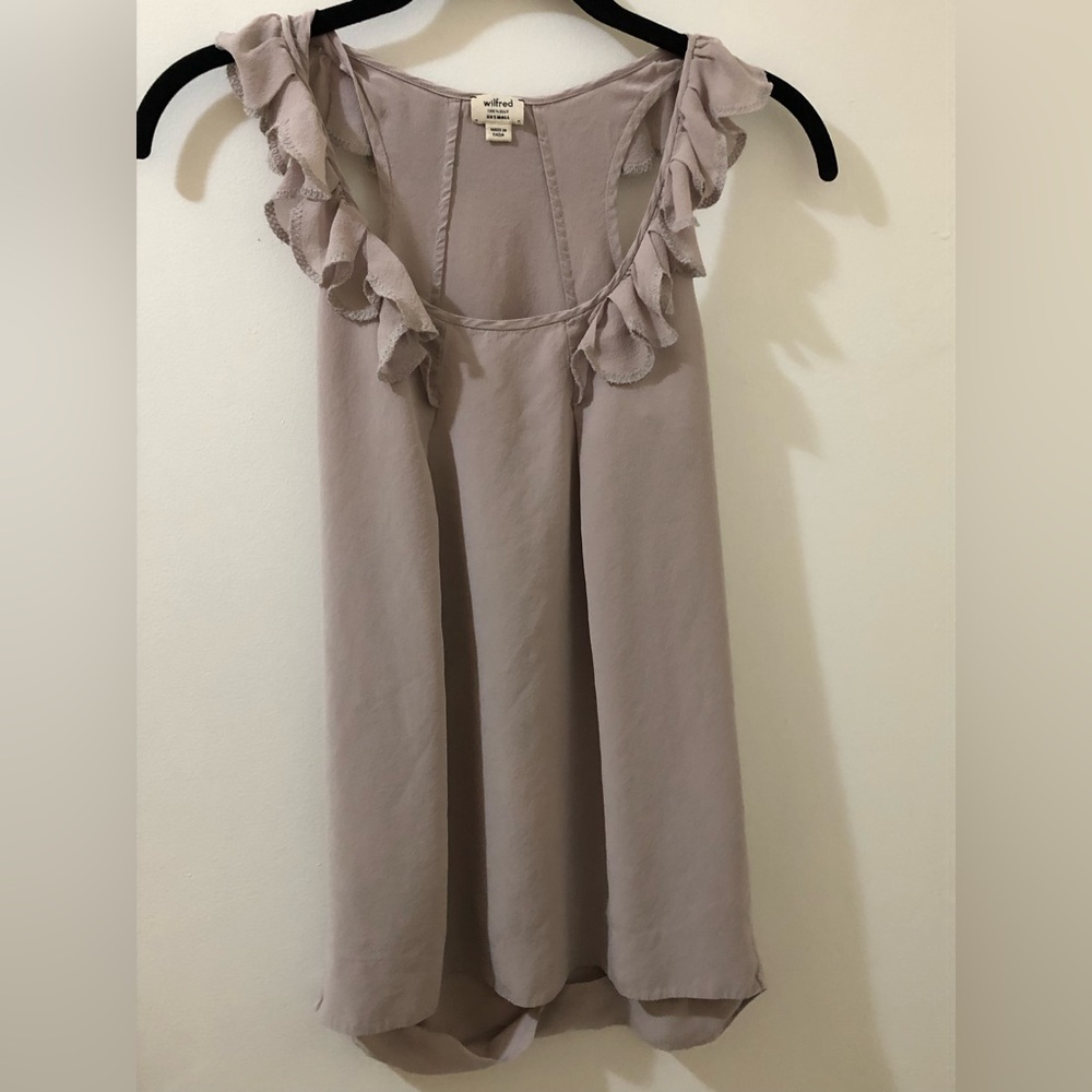 Wilfred silk ruffle top xxs